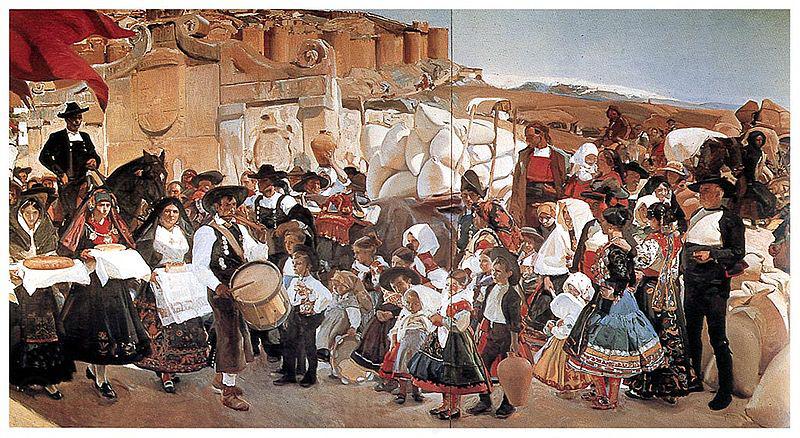 Joaquin Sorolla Y Bastida Castilla o La fiesta del pan Norge oil painting art